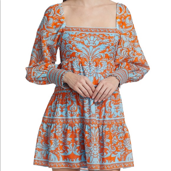 Alice + Olivia Rowen Printed Babydoll minidress - Picture 2 of 5